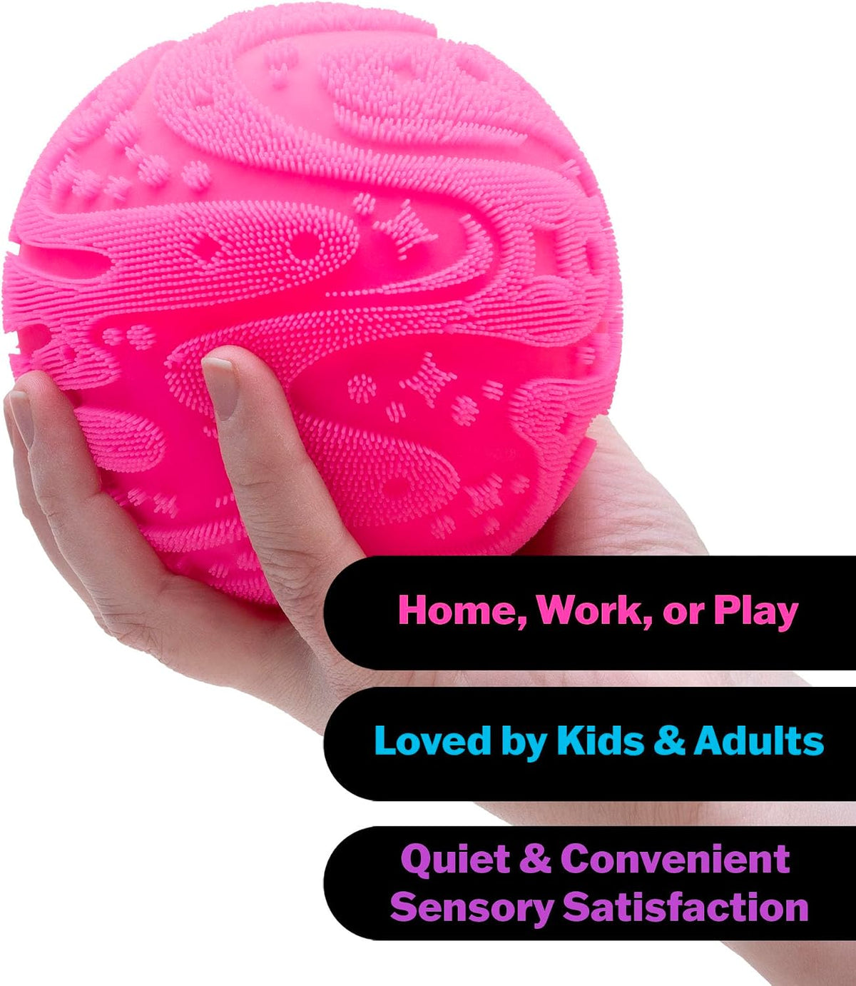 Schylling Super NeeDoh Fuzzball Stress Ball Fidget Toy - Huge 4.5" in Diameter - Jumbo Squishy Squeezy Fun - Colors Assorted (1 Per Pack)