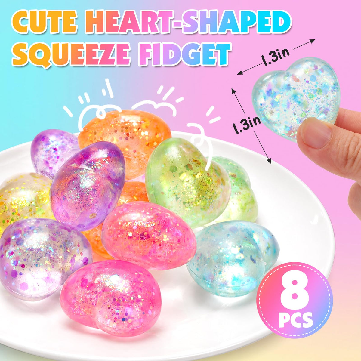 8 Pack Stress Cube ,Slow Rising Stress Balls for Adults