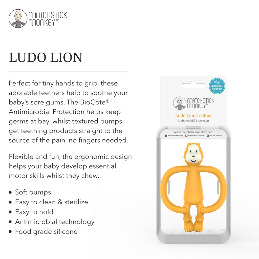 Matchstick Monkey, Antimicrobial Silicone Teether & Gel Applicator, Easy To Grip, BPA Free, 3 Months Old+, 11 cm, Gigi Giraffe, Pack of 1