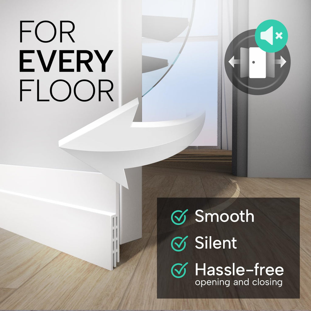 Vellure® Premium Door Draft Excluder Strip - Door Seal for Energy Saving - Quick and Easy Installation - Draught Excluder for Bottom of Door - Ideal for Keeping Out Cold
