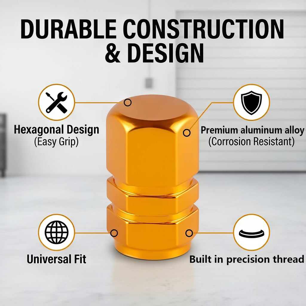 Aluminum Tire Valve Caps,8 Pcs Dustproof Stem Covers