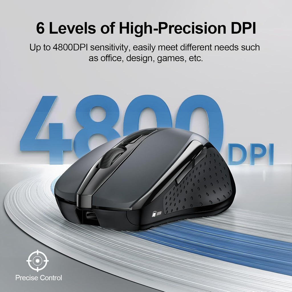 TECKNET Bluetooth Mouse, Wireless Mouse Rechargeable