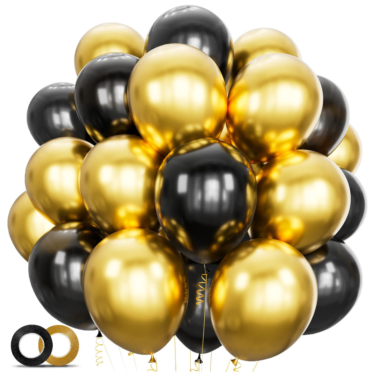 ASIYUHY Yellow Balloon 12 inch 100 Pack Thick Latex Helium Balloons