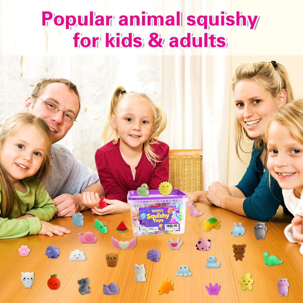 80 Pcs Party Favors for Kids 4-8, Kawaii Squishies Mochi Squishy Toys Bulk
