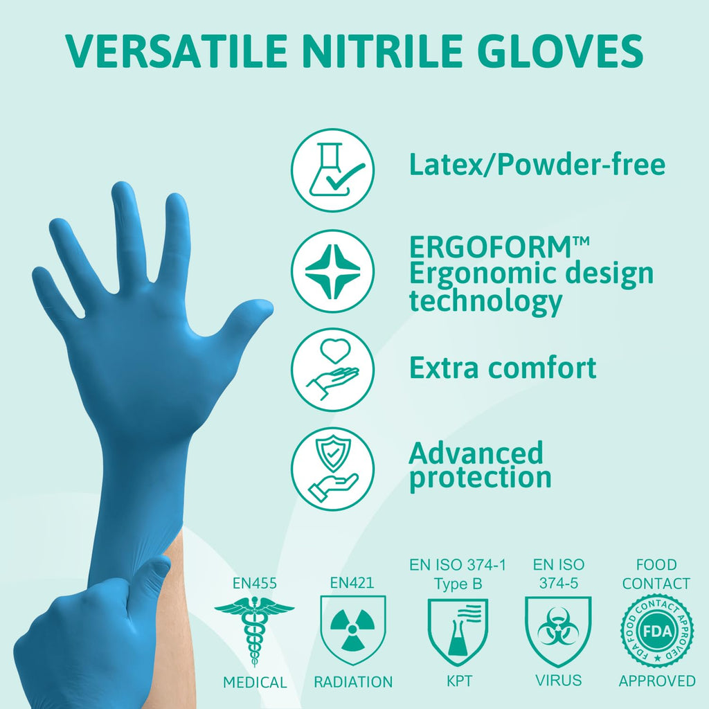 Ansell Microflex 93-732 Disposable Gloves, Black, Size XL, 100 Pcs