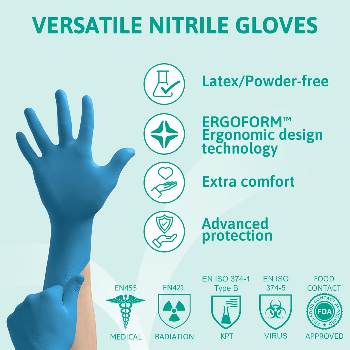 Ansell Microflex 93-732 Disposable Gloves, Black, Size XL, 100 Pcs