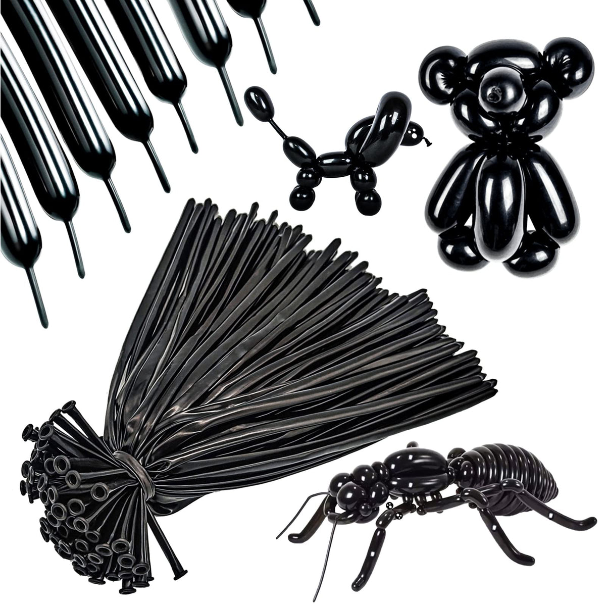 ASIYUHY 260 Balloons Clear Long Balloons 100 Pack Twisting Animal Balloon