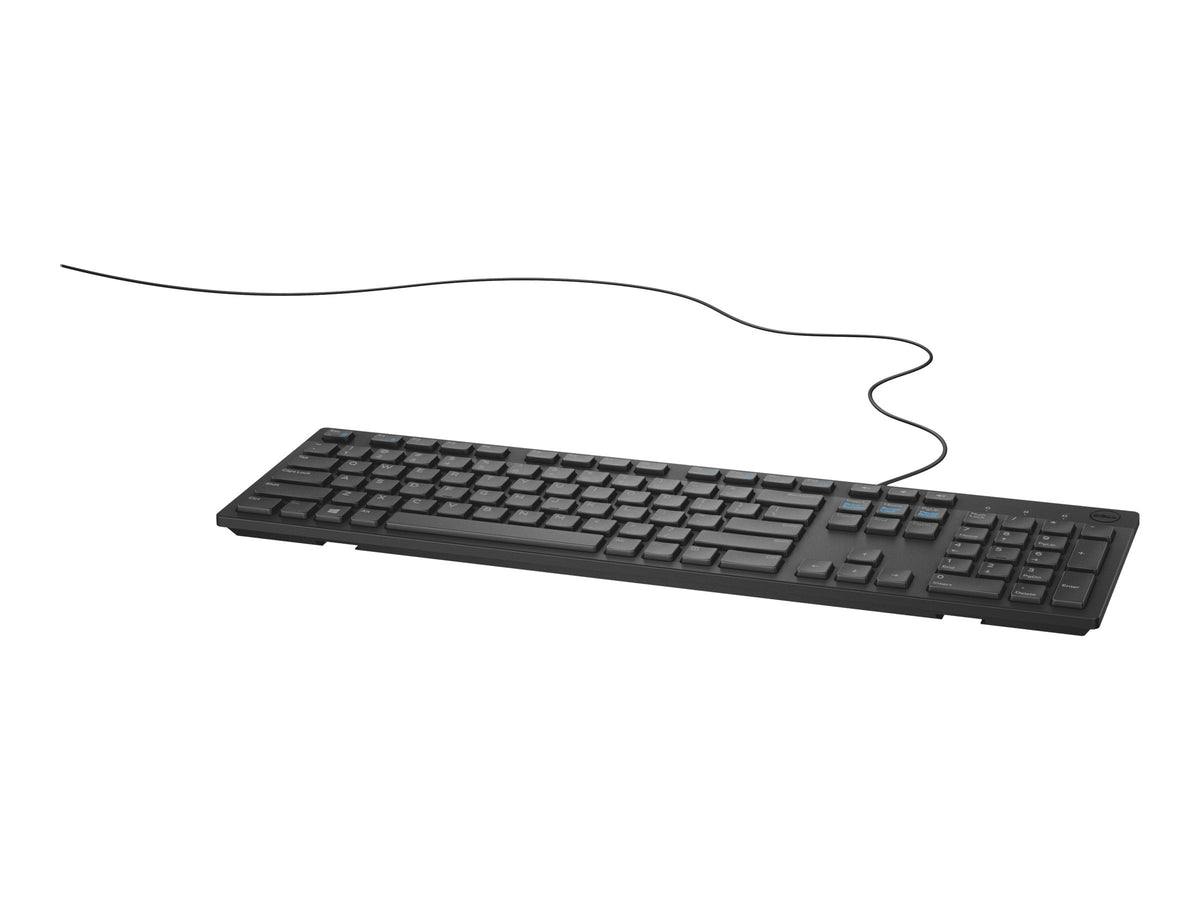 Dell Multimedia Wired Keyboard KB216, Spill Resistant, Quiet Keys, Black