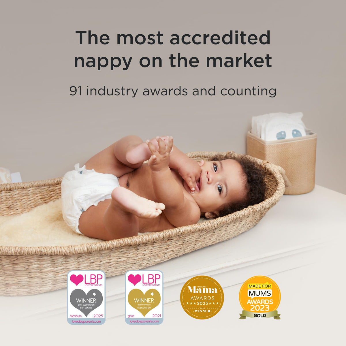 Kit & Kin Premium Baby Nappies Size 2, 4-8 kgs / 9-18 lbs, Pack of 152
