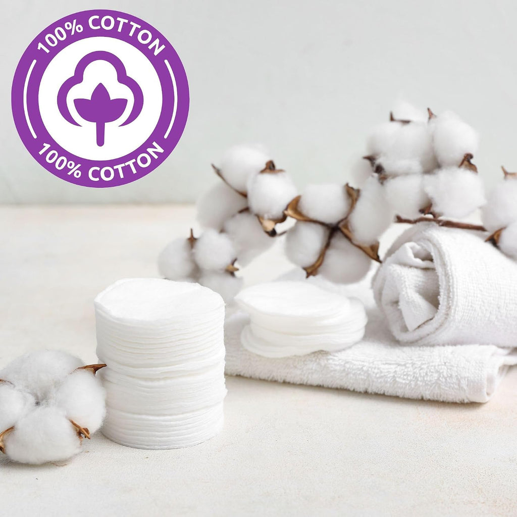 Pretty Cotton | Cotton Wool Cosmetic Pads | Round | 80 Pack