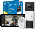 Tapo TD21 2K 3MP Battery Doorbell Camera Wireless, Colour Night, IP65