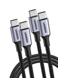 UGREEN 2 Pack USB C to USB C Charger Cable 100W 65W USB C Charger Cable, 3M