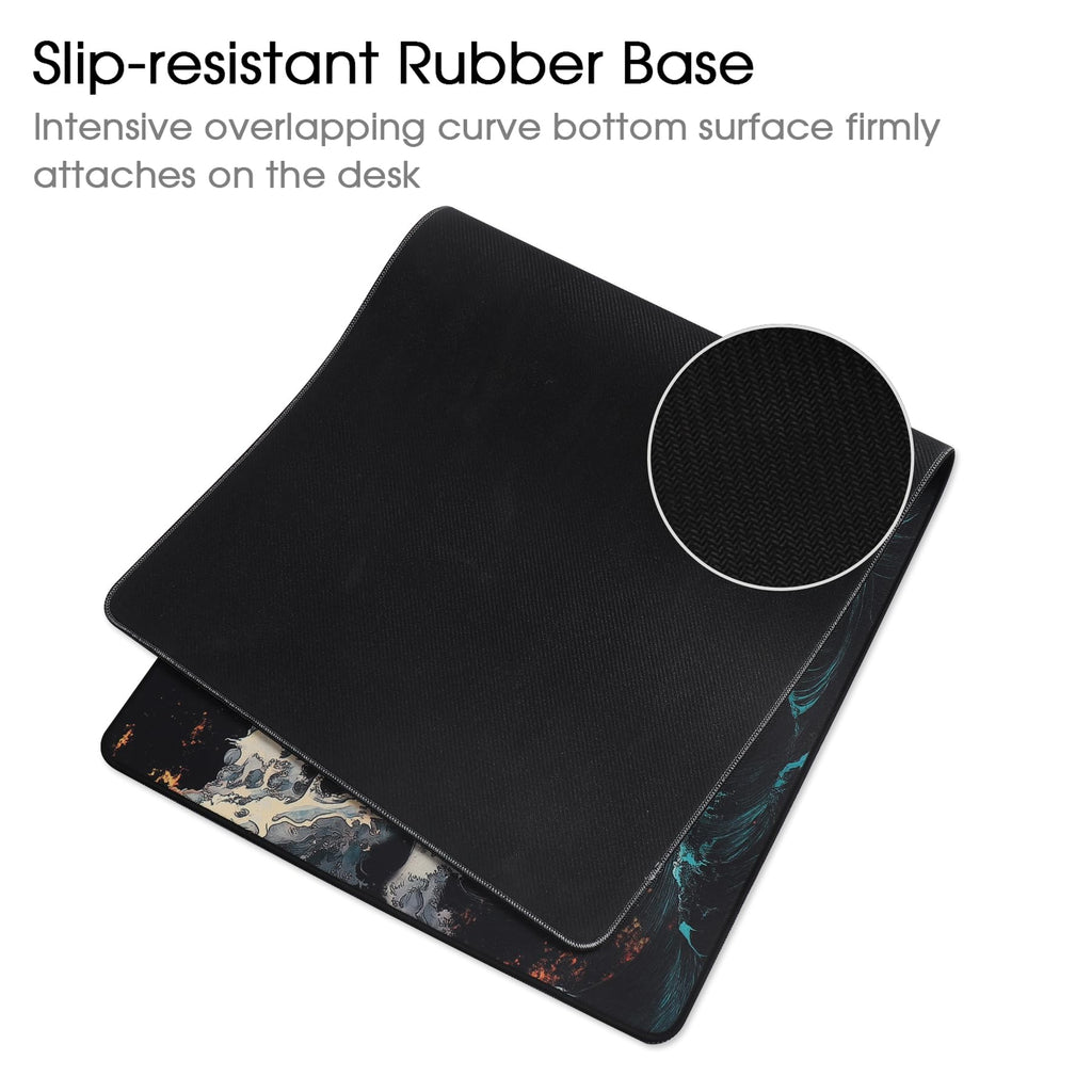 Gaming Mouse Mat Desk Office Mouse Pad Large Size 800x300x3mm Comfortable Mousepad with Smooth Cloth Surface, Improved Precision and Speed (80x30 Black)