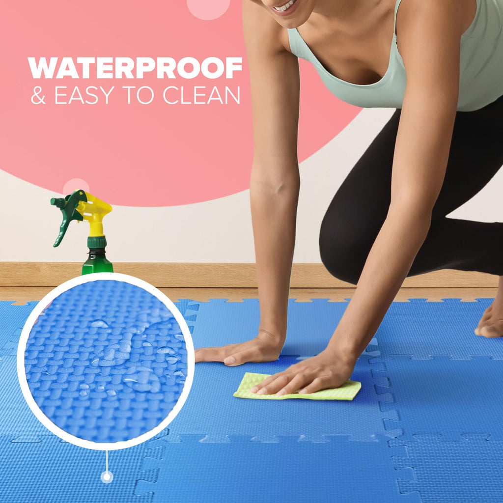 kidoola Foam Baby Play Mat (29x29cm) – Thick & Soft EVA Foam Interlocking Floor Tile Matting for Children – Large Multi Colour, Safe & Comfortable 7mm Thick Play Flooring (27pc)