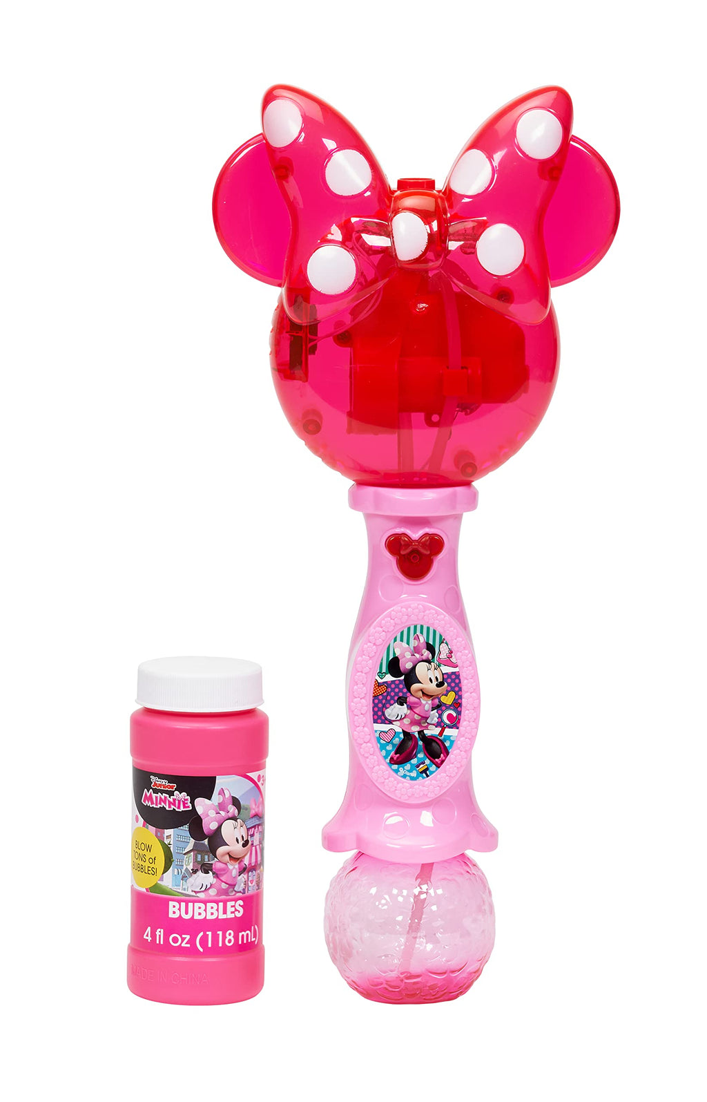 Little Kids Disney Mickey Mouse Light and Sound Musical Bubble Wand, Includes Bubble Solution, Multi (20511)