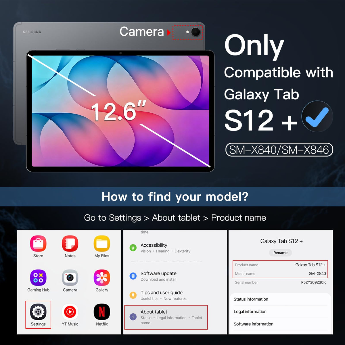 JETech Screen Protector for Samsung Galaxy Tab S8 Ultra 14.6", 2-Pack