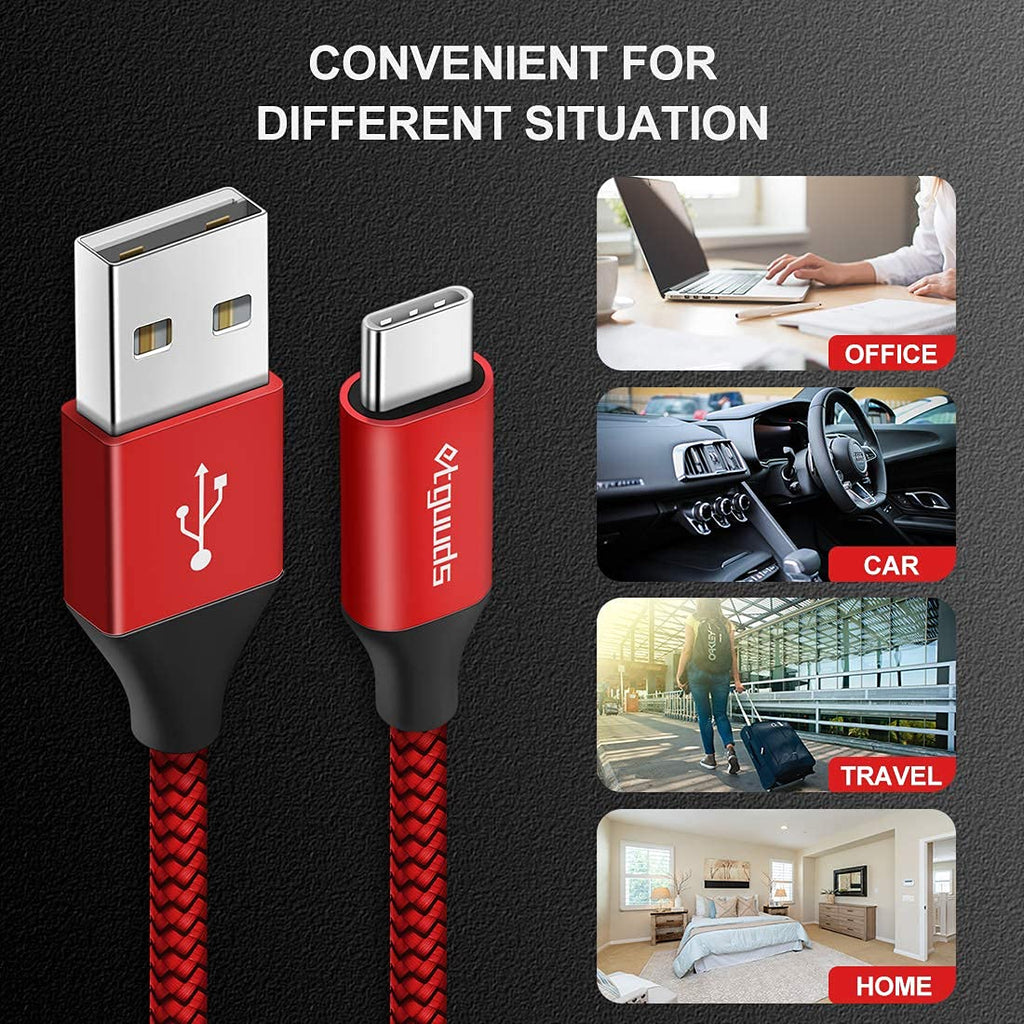 etguuds Extra Short USB C Cable 2Pack 0.15M, USB A to USB C Charger Cable