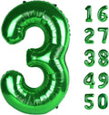 40 Inch Green Number 3 Balloons Foil Digital Helium Number Balloons