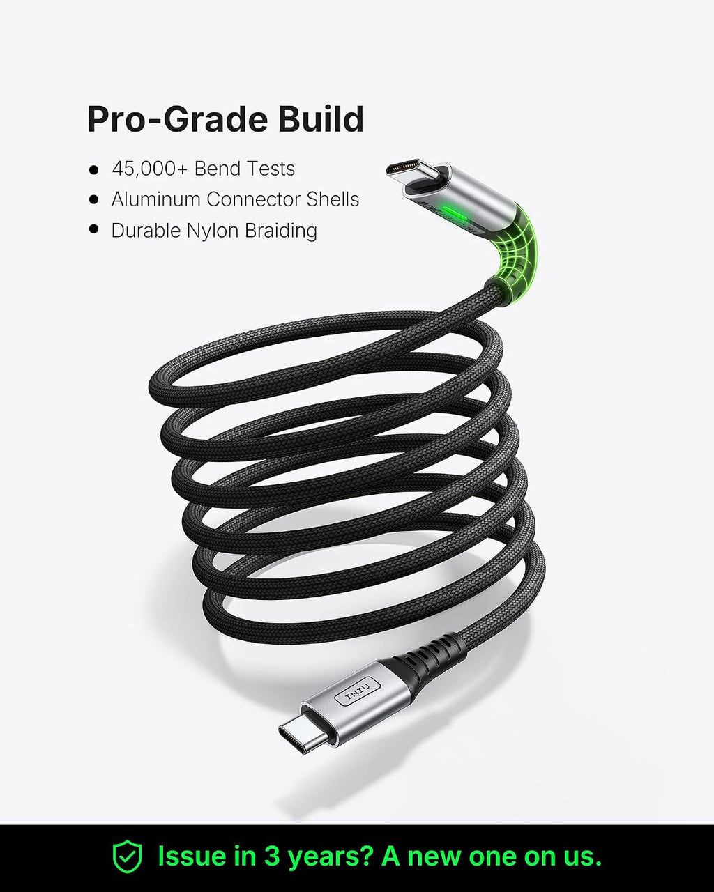 INIU 240W USB C to USB C Charger Cable, [2-Pack 2m] PD Type C Charge Cable