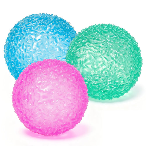 3pc Stress Balls for Adults, Squishy Ball Sensory Textured Memory Gel Fidget Toys for Kids/Adults Hand Exercises, Valentines Day Party Favors Anxiety Relief Squeeze Ball(1.80“)