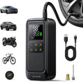 Lamicall Car Tyre Inflator Air Compressor - [5x Faster Inflation] Portable Air Pump with Digital Pressure Gauge & LED Light, 150PSI Electric Tyre Pump with Auto Shutoff for Car, Motorcycle, Bike, Ball
