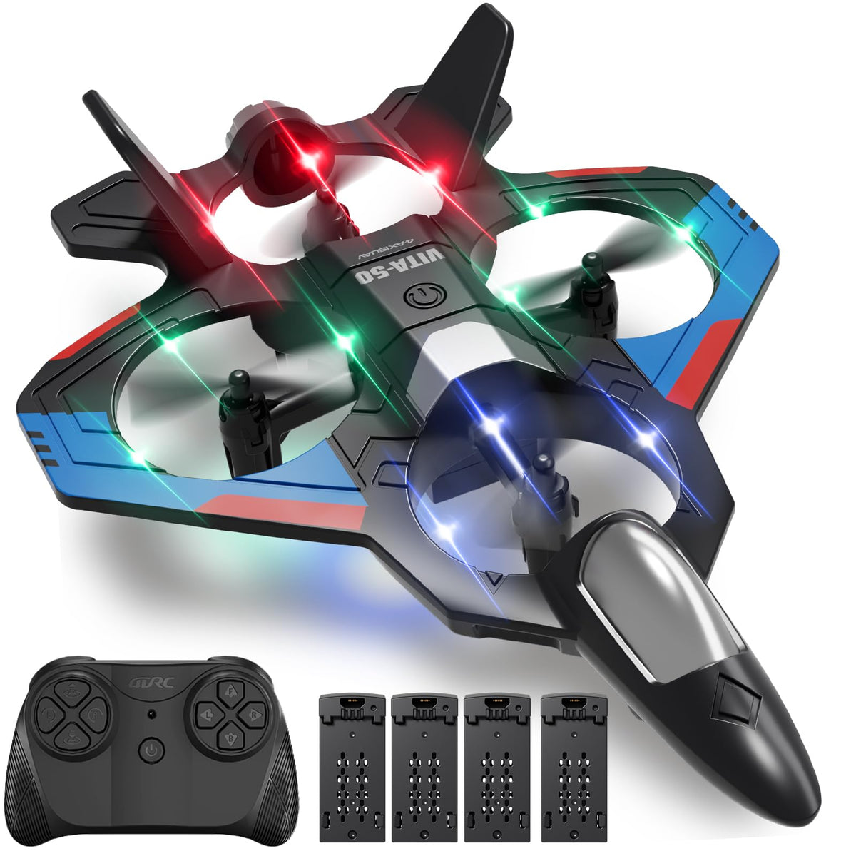 RC Planes Remote Control Airplanes Drones for Kids Adults,Black,3Batteries