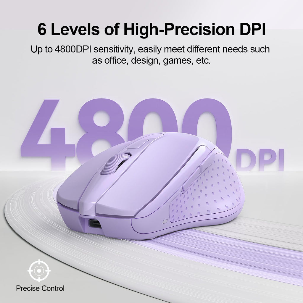 TECKNET Bluetooth Mouse, Wireless Mouse Rechargeable