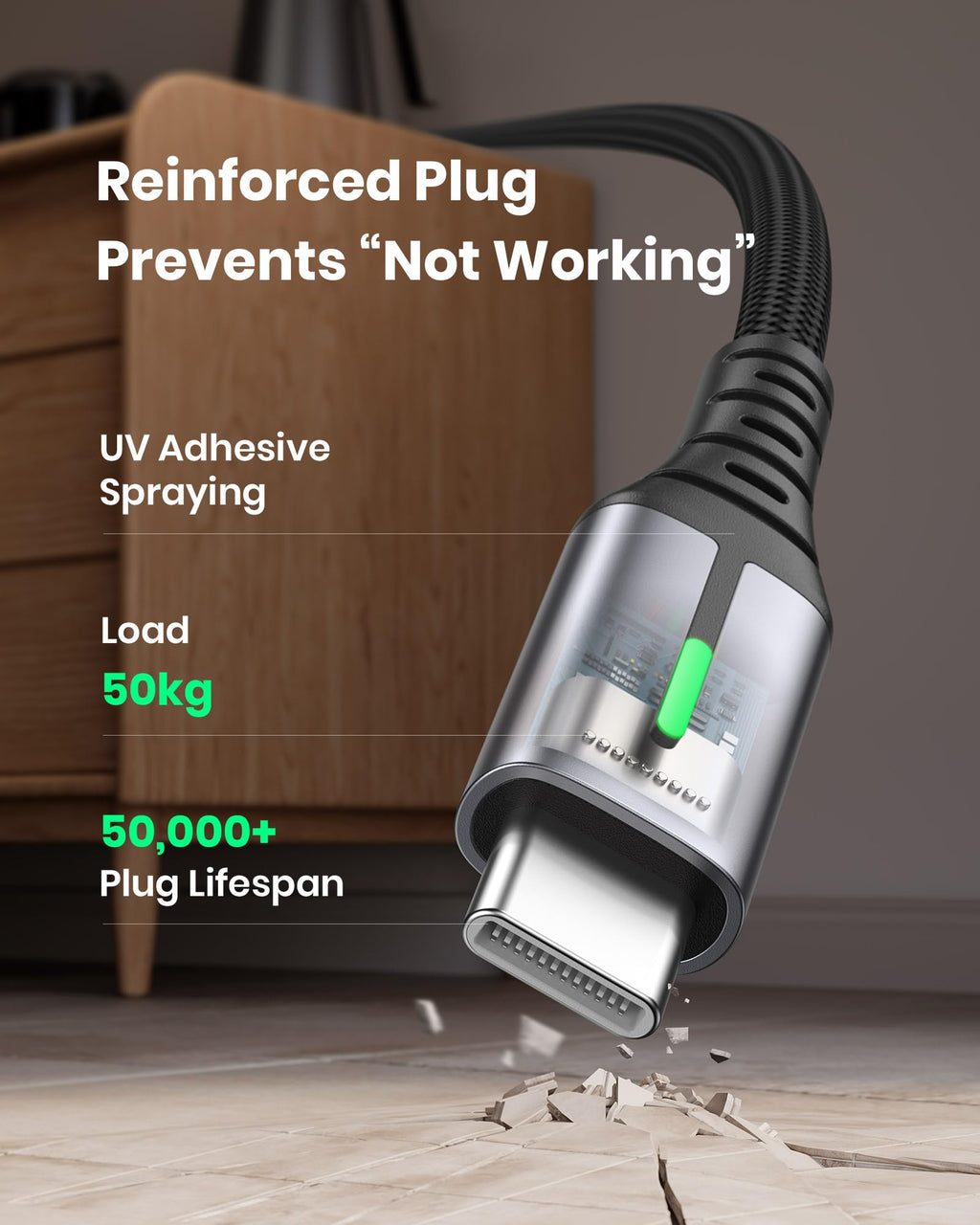 INIU USB C Charger Cable, [2m] USB A to USB C Charging Cable 3.1A