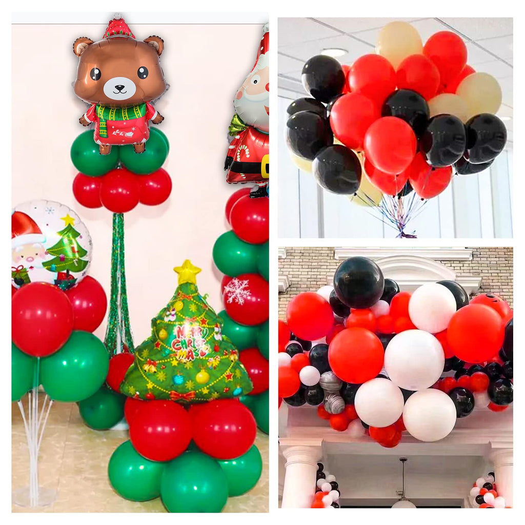 110pcs Black Balloon 12 inch, Black Latex Balloons for Birthday Party Baby Shower Wedding(with 2 Ribbons).