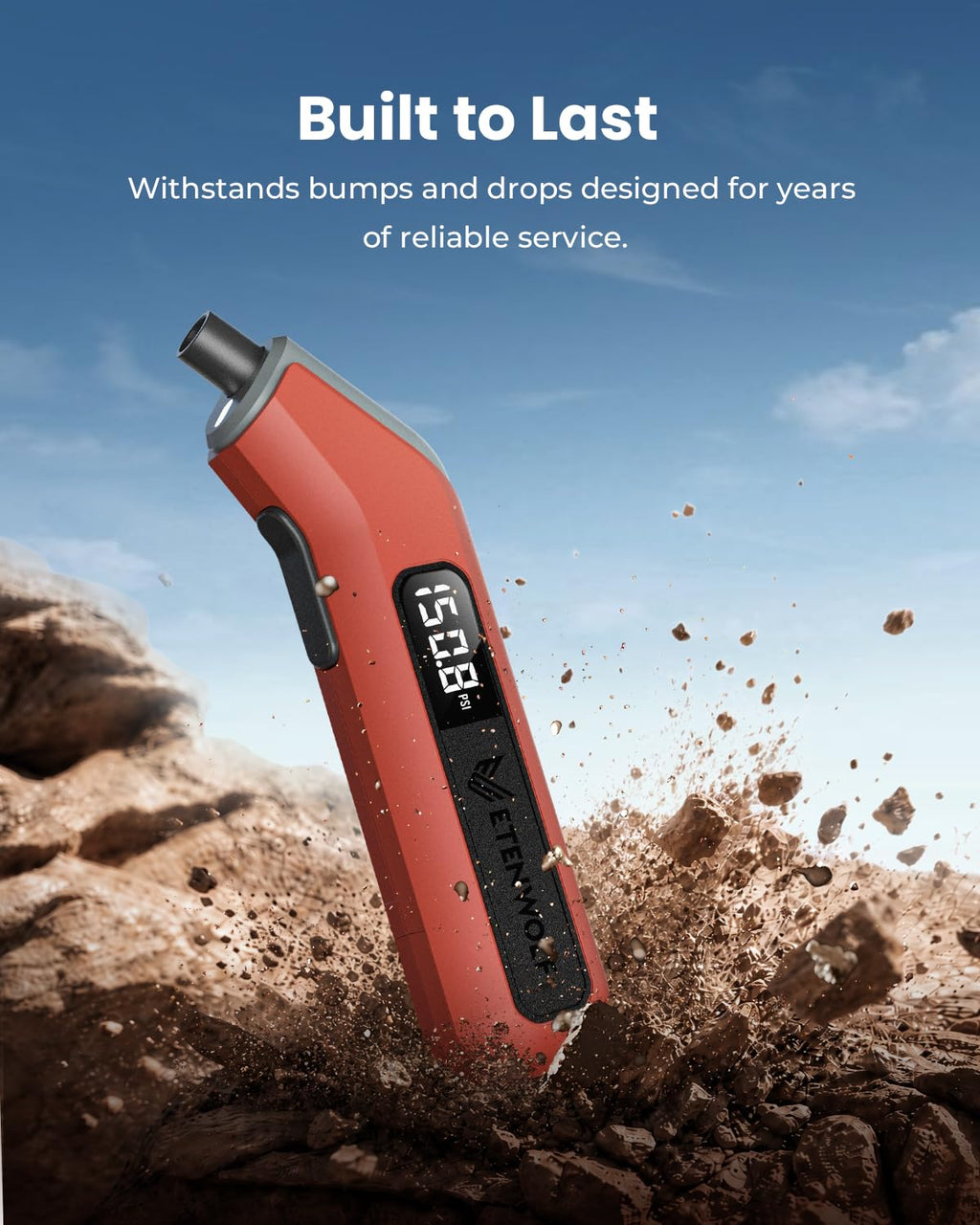 ETENWOLF T300 Plus Digital Tyre Pressure Gauge 200 PSI-Digital Tyre Gauge