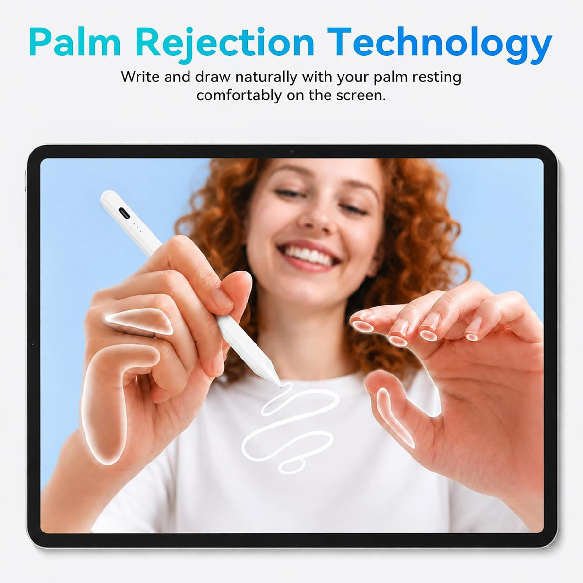 Kingone pencil for Apple iPad 2018-2026,2X Faster Charging & Palm Rejection & Tilt Sensitivity & Magnetic,Stylus Pen Compatible with iPad 6~11th,Pro 11"/12.9"/13",Air 3~5th,Air 11"/13",Mini 7/6/5th.
