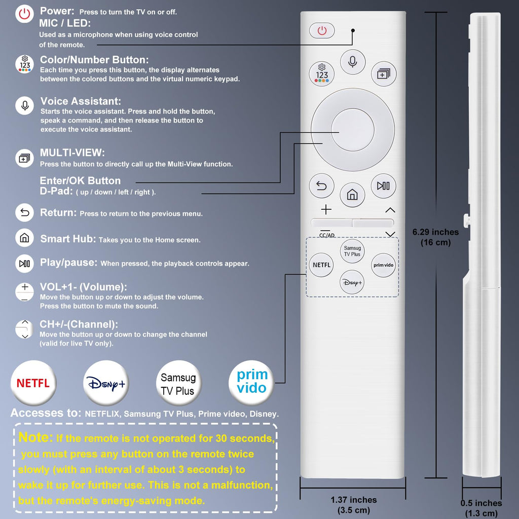 for-LG-Magic-Remote, Gvirtue Solar Voice Remote Control for-LG-Smart TV