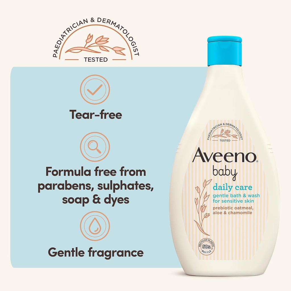 Aveeno Baby Daily Care Gentle Bath & Wash for Sensitive Skin (1 x 400ml)