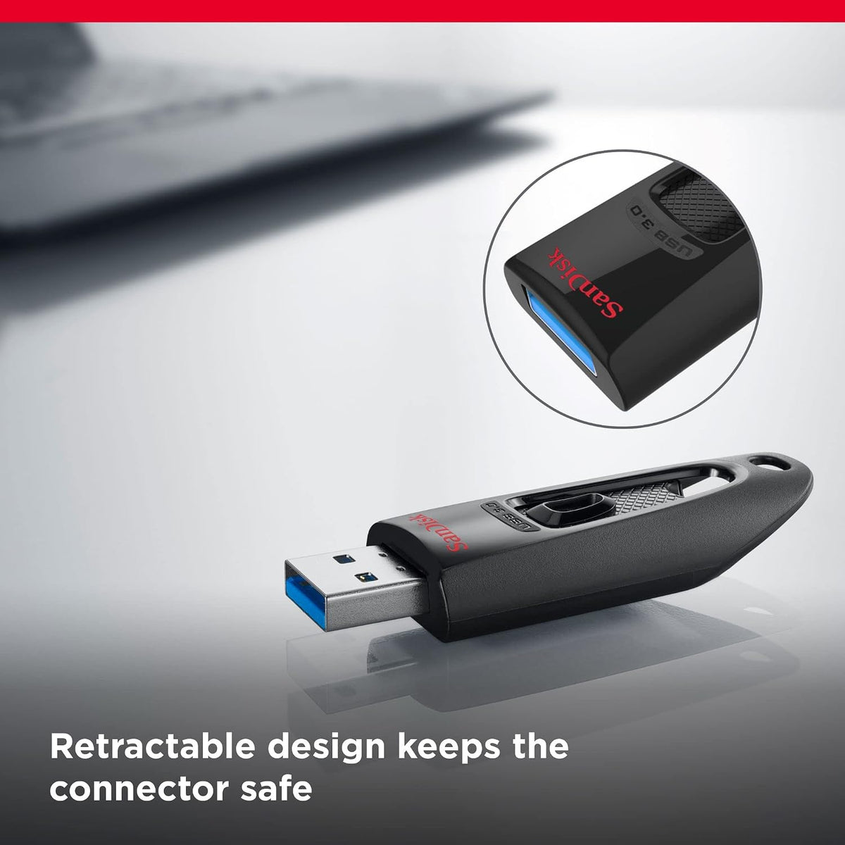 SanDisk 32GB Ultra USB 3.0 Flash Drive, USB stick, memory stick with transfer speeds up to 130MB/s, Password protection, RescuePRO Deluxe software for data recovery, Triple Pack, Black