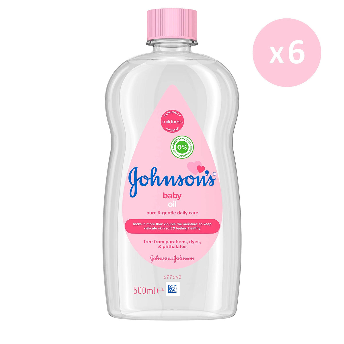 Johnson's Baby Oil 500 ml (Pack of 1) CLINICALLY PROVEN MILDNESS®
