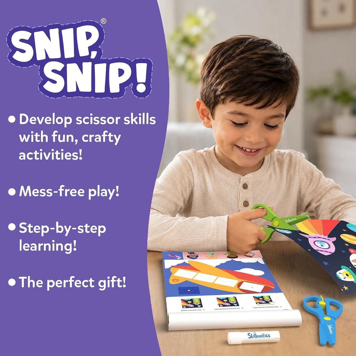 Skillmatics Snip Snip, Scissor Skills, Felt Craft Activity, Christmas Gift