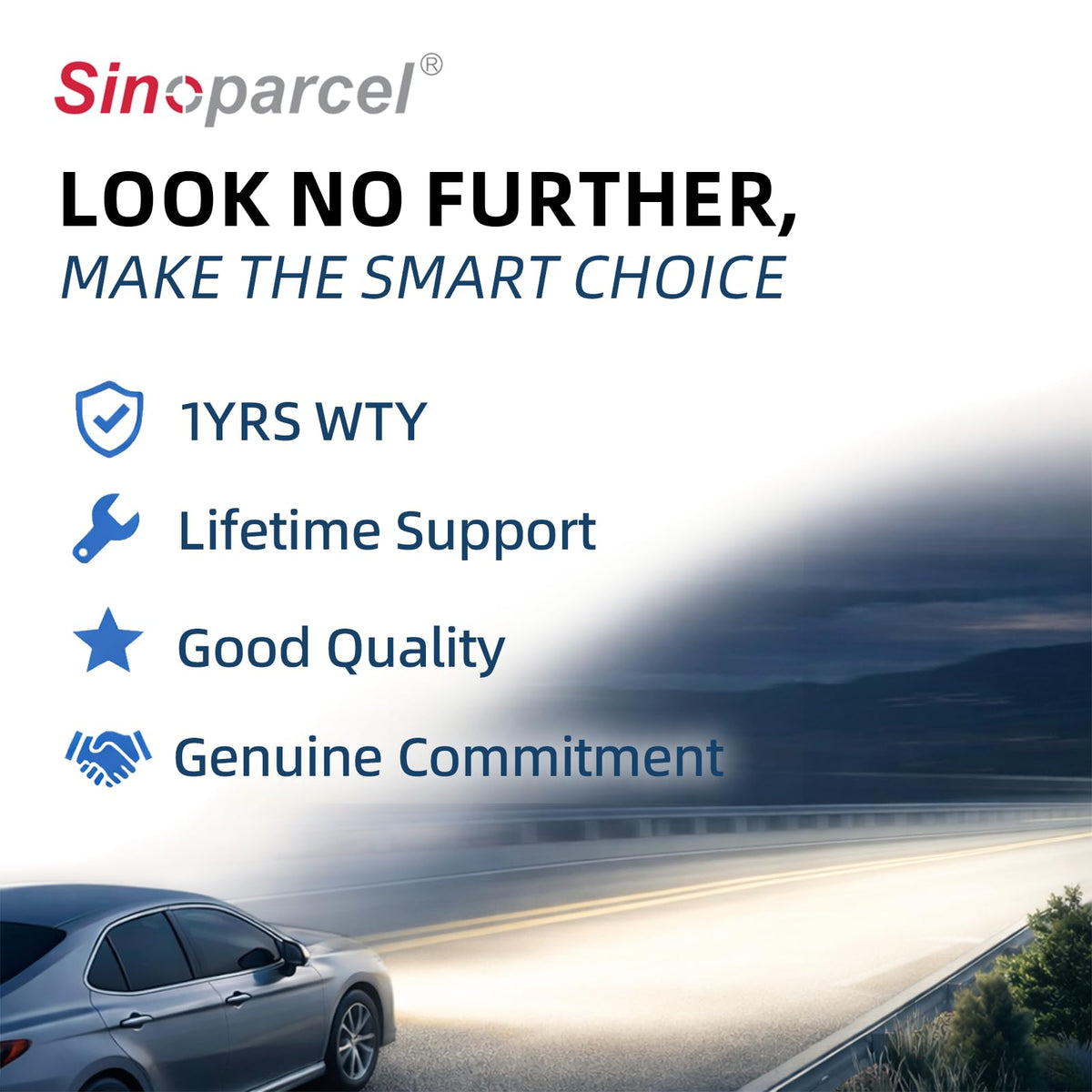 Sinoparcel H15 Headlight Bulb, OEM Replacement, Standard 3200K Warm White