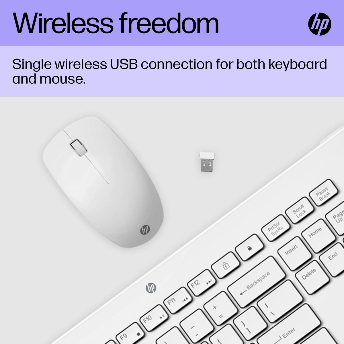HP 230 Wireless Keyboard and Mouse Combo Set, 2.4 GHz Wireless USB-A Nano Receiver, Up to 1600 dpi, Up to 16 Months Battery Life - Black