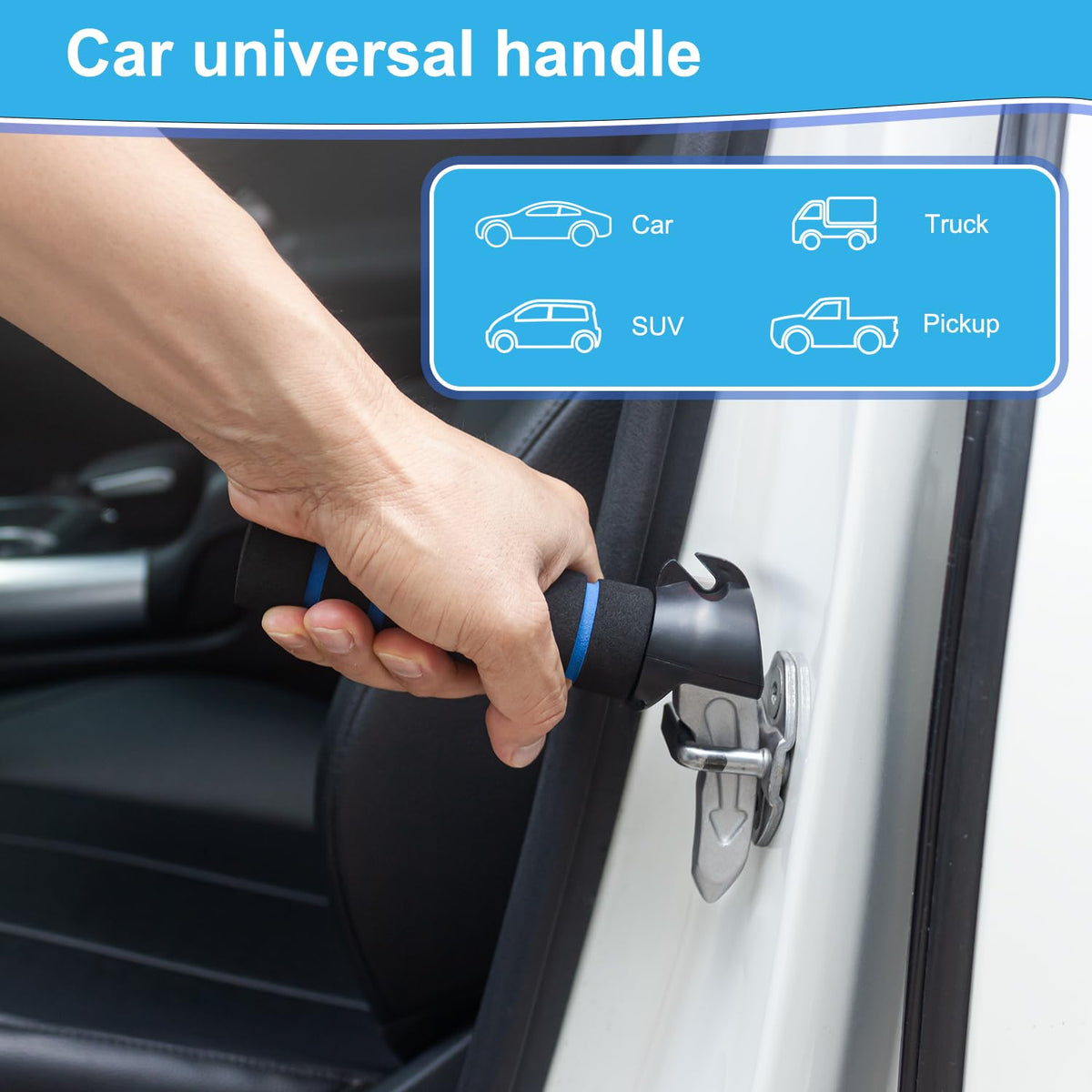 3 in 1 Car Door Handle for Disabled Elderly,Car Handle Mobility Aid,Car Handle Assist Support Multifunction,Latch Handle for Seniors and Handicap (1 Pack-Red)