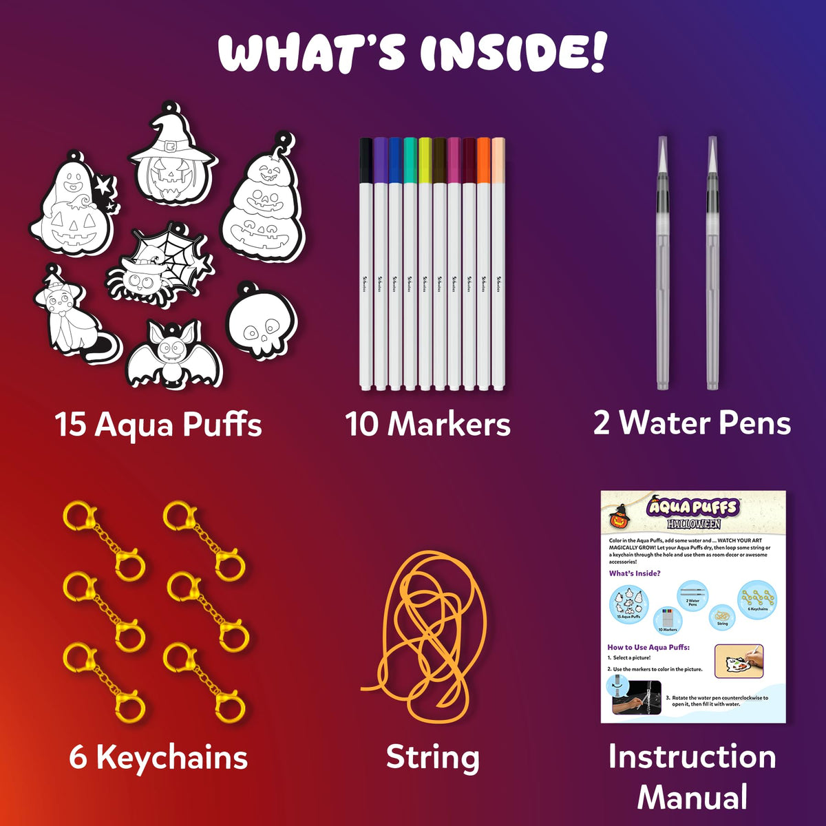 Skillmatics Aqua Puffs Unicorns, Stocking Stuffer for Kids, Paint by Number