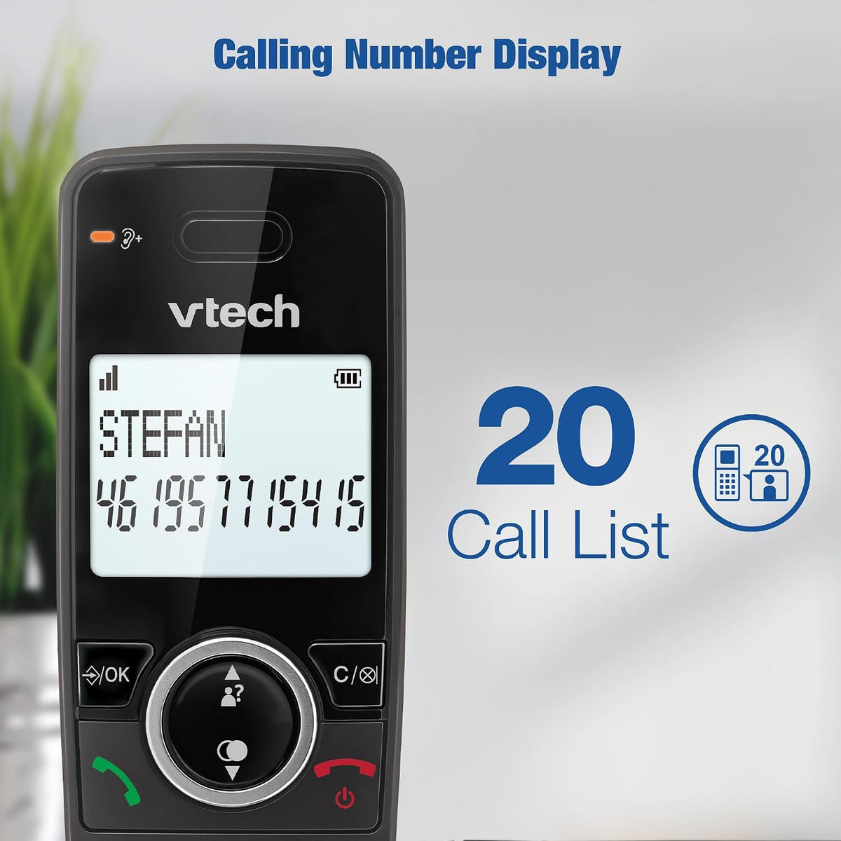 VTech EA5053 DECT Cordless Phone with Answering Machine,Nuisance Call Blocker, Volume Booster, Easy-to-Read Backlit Display, 18 Hours Talk-time, Handsfree Speakerphone, 4-Handset