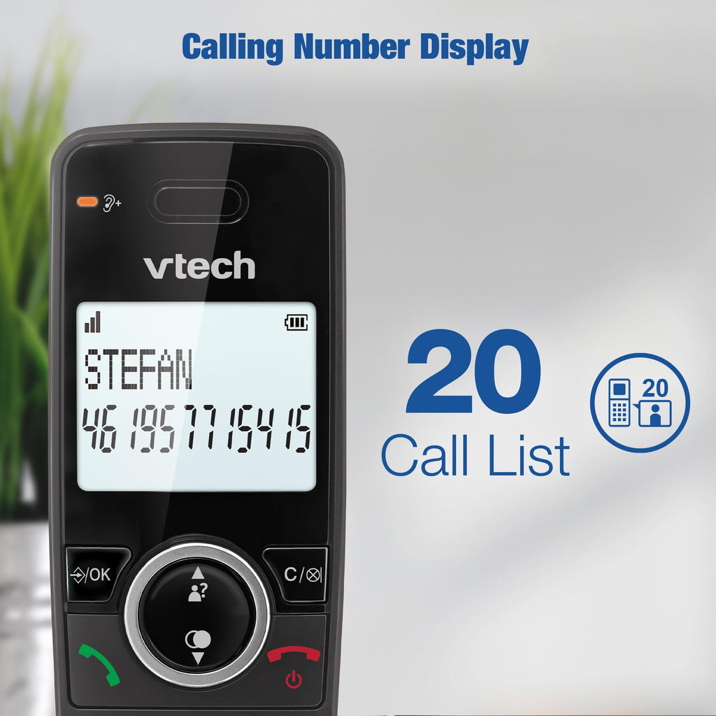 VTech EA5053 DECT Cordless Phone with Answering Machine,Nuisance Call Blocker, Volume Booster, Easy-to-Read Backlit Display, 18 Hours Talk-time, Handsfree Speakerphone, 4-Handset