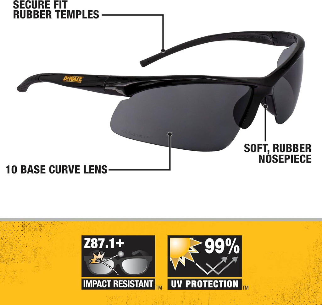 DEWALT Auger DPG101 Safety Eyewear Black/Clear