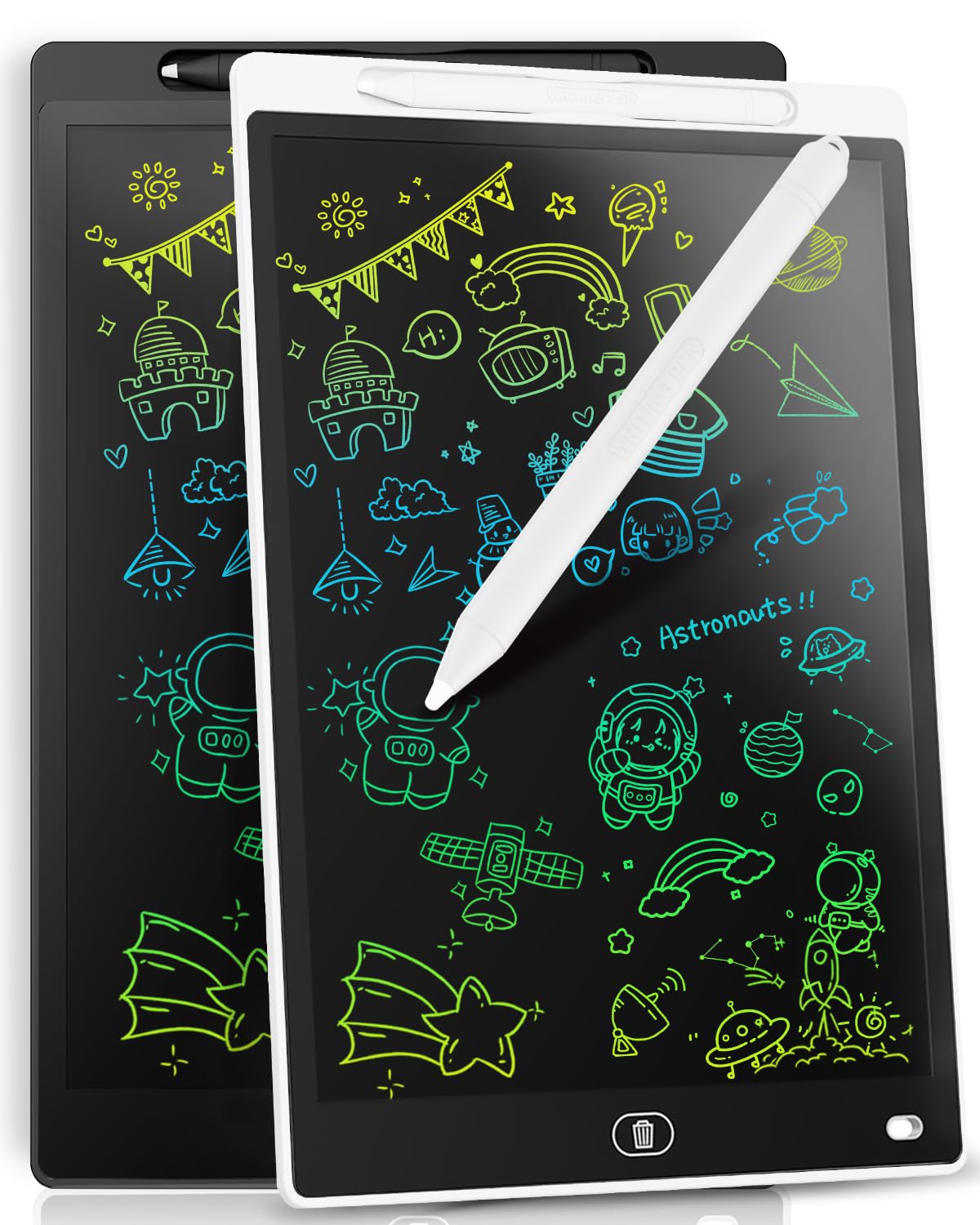 [2 Pack] Genialba LCD Writing Tablet 8.5-Inch Colorful Doodle Board, Toddler Learning Educational Toys Gifts for 3-8 Years Old Girls and Boys, Electronic Drawing Pad for Kids (Pink&Blue)