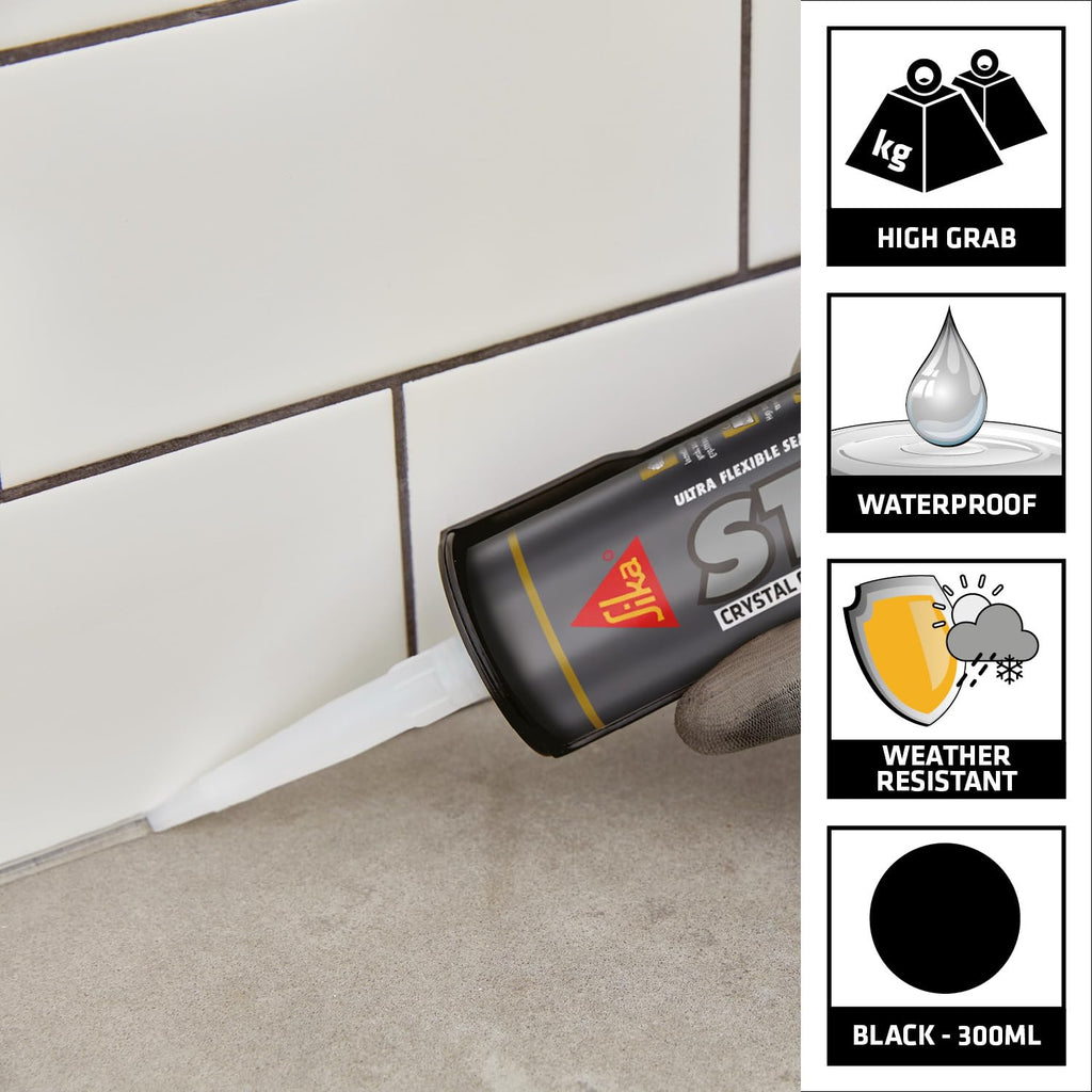 Sika Stixall Extreme Power Sealant And Adhesive, Crystal Clear, 290ml