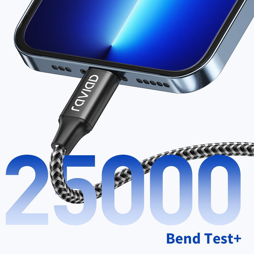 RAVIAD USB to Lightning Cable Short 30CM MFi Certified iPhone Charger Cable