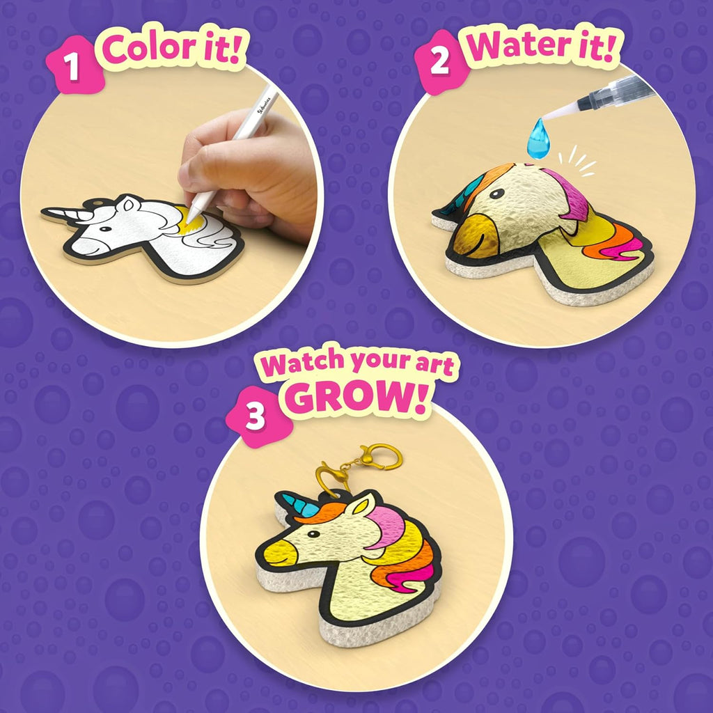 Skillmatics Aqua Puffs Unicorns, Stocking Stuffer for Kids, Paint by Number