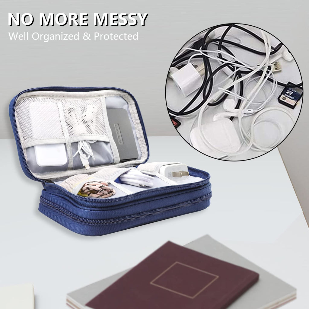 Teskyer Travel Cable Organiser Bag, Travel Essential, Black