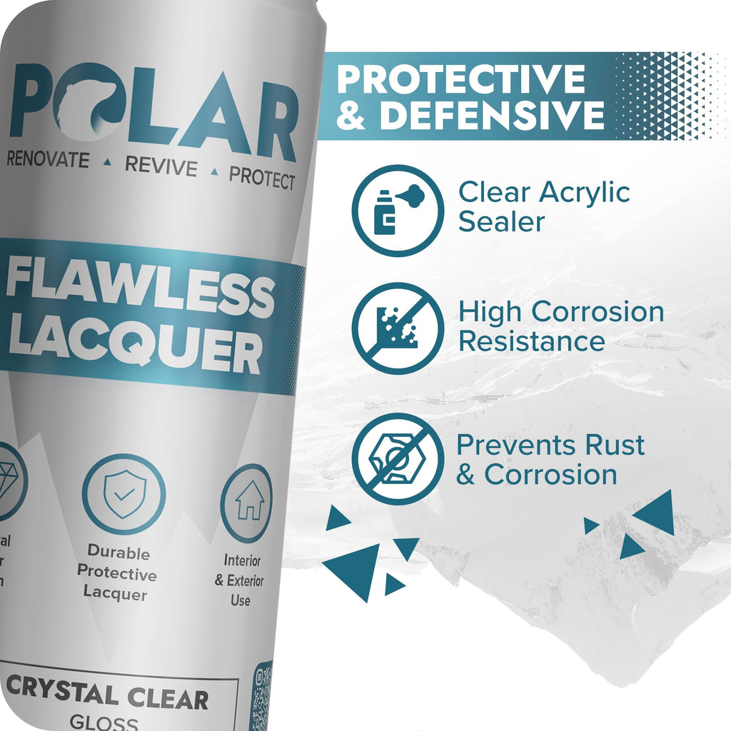 Polar Flawless Lacquer Spray - Clear Coat Spray Paint - Matt - 2x400ml