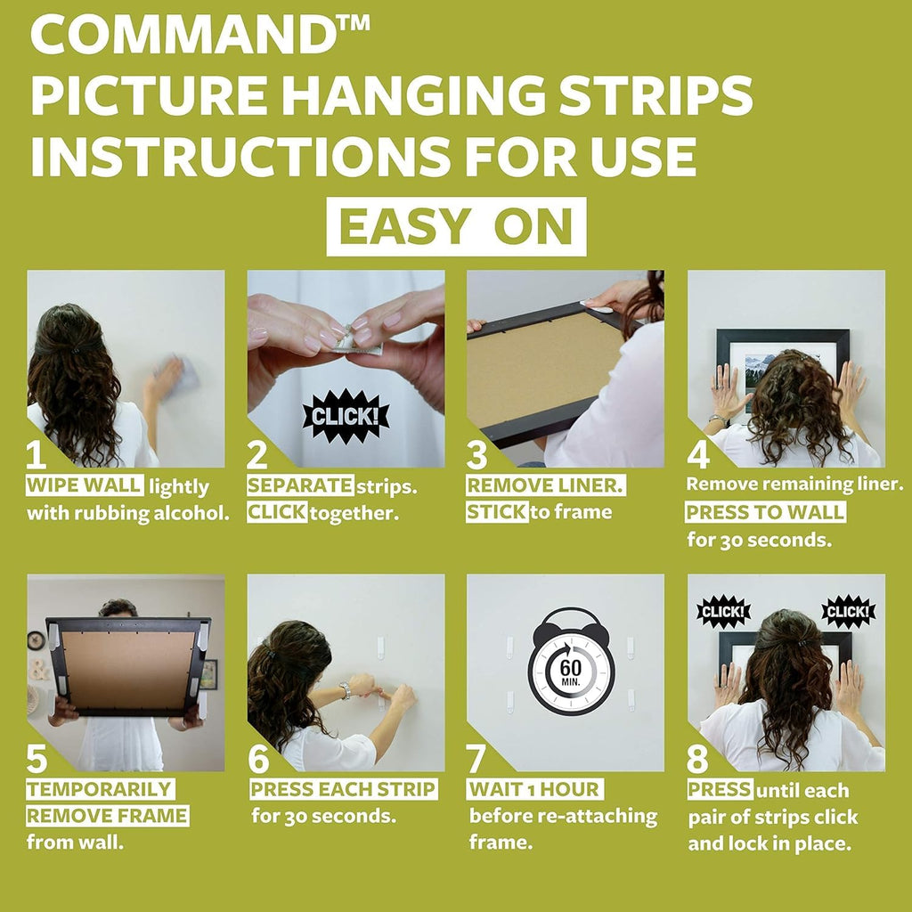 Command Picture Hanging Strips, Value Pack - 8 Large, 6 Medium, 4 Small Pairs | Damage-Free Hanging for Photos, Frames, Mirrors, Wall Décor and Signs
